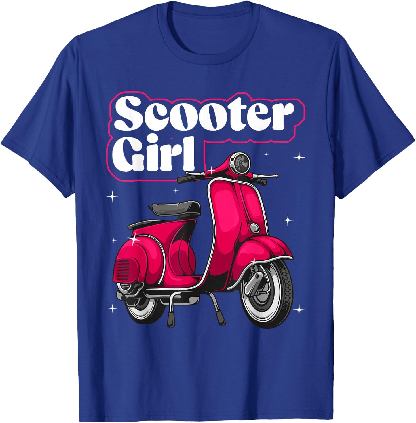 Funny Scooter Girl Art Kids Scooter Life Lover T-Shirt - T-Shirt | Royal
