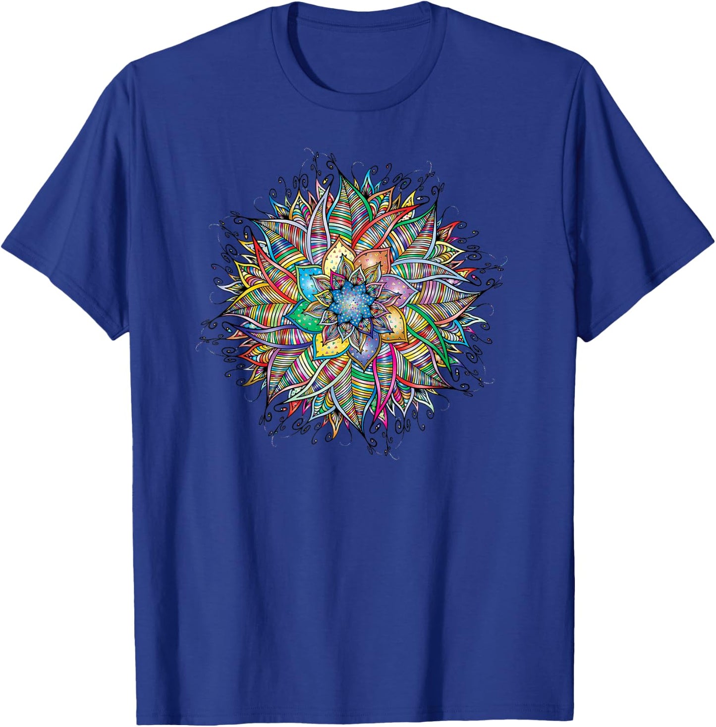 Nirvana Mandala Geometry Sacred Fractal Art Yoga Mantra T-Shirt - T-Shirt | Royal