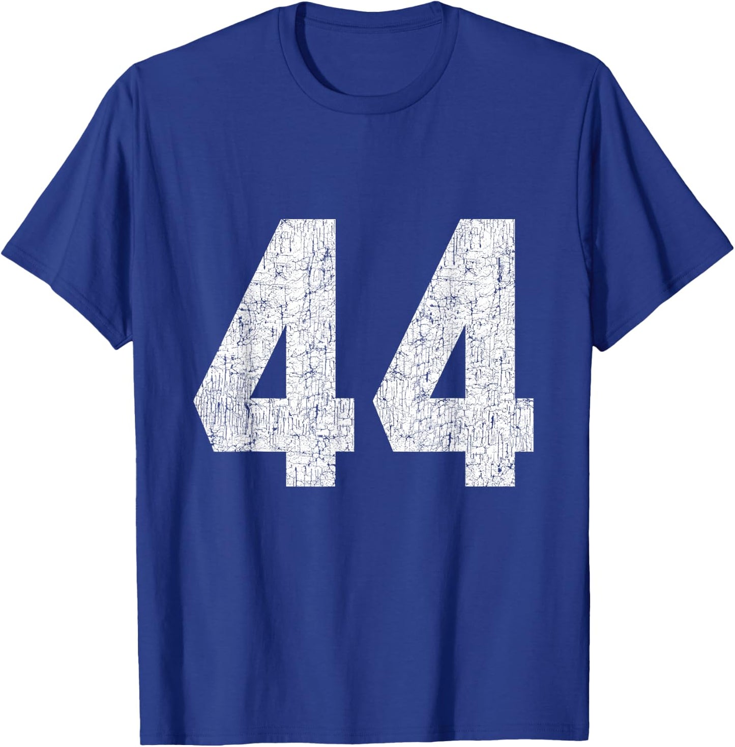 #44 Jersey Uniform Varsity Sports Number, 44th Birthday T-Shirt - T-Shirt | Royal