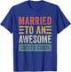 Married to an Awesome Soccer Coach Funny Husband Wife T-Shirt - T-Shirt | Royal