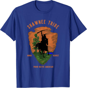 Shawnee Tribe Native American Honor Respect Vintage Arrow T-Shirt - T-Shirt | Royal