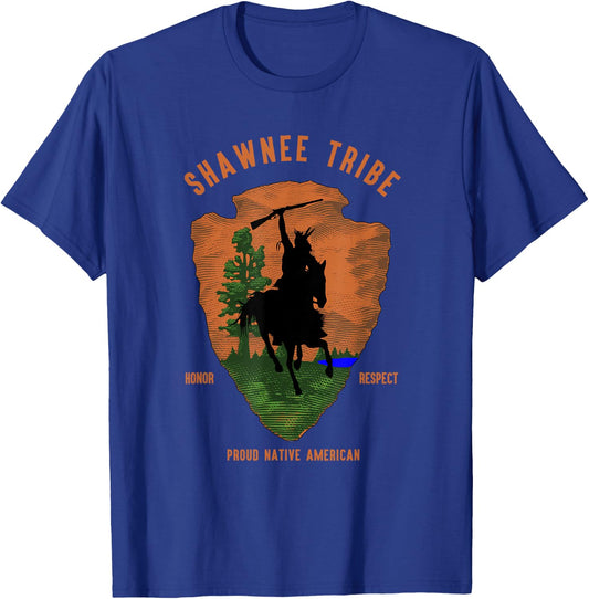 Shawnee Tribe Native American Honor Respect Vintage Arrow T-Shirt - T-Shirt | Royal