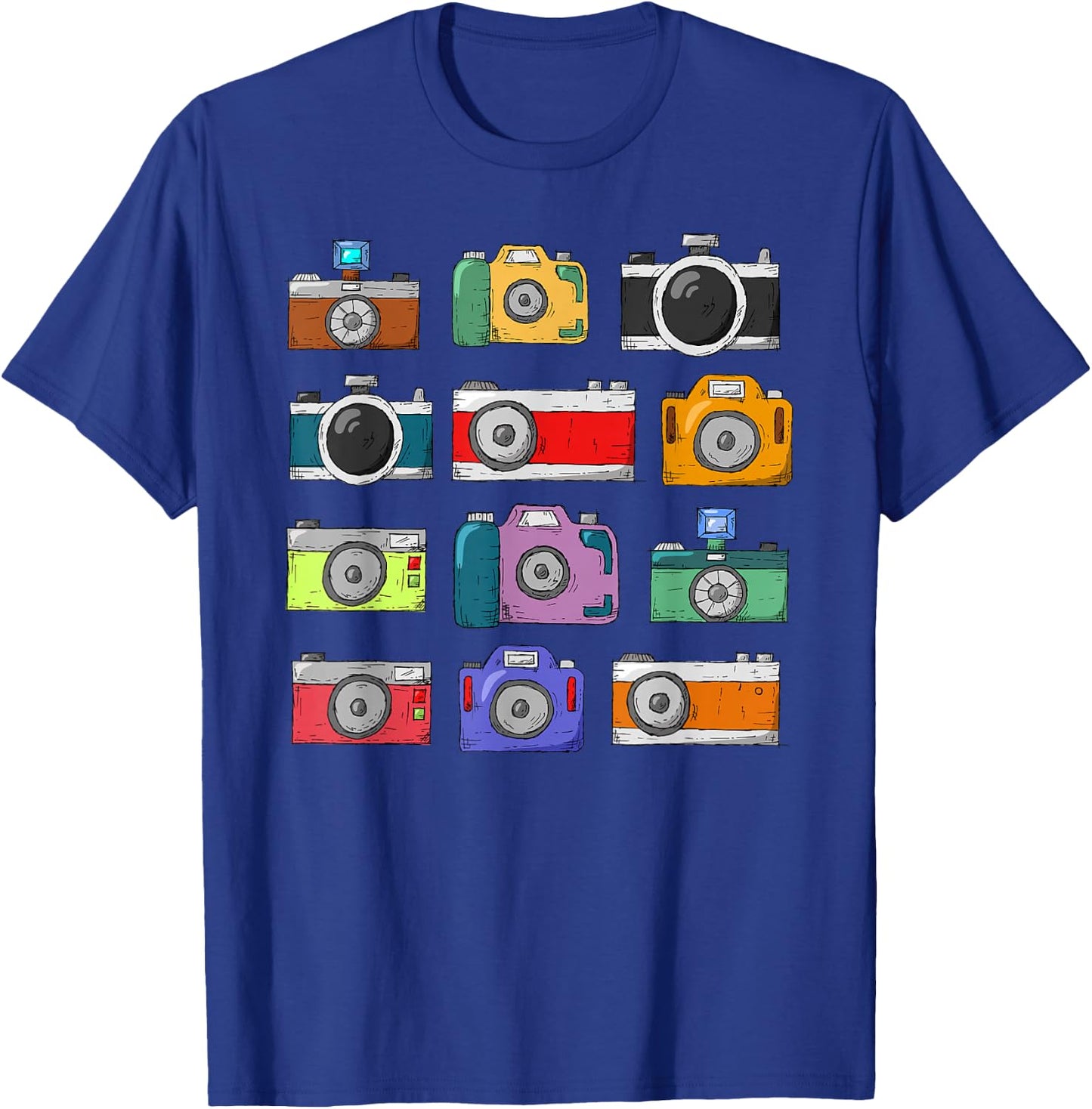 Photographer Camera Photography Retro Journalist T-Shirt - T-Shirt | Royal