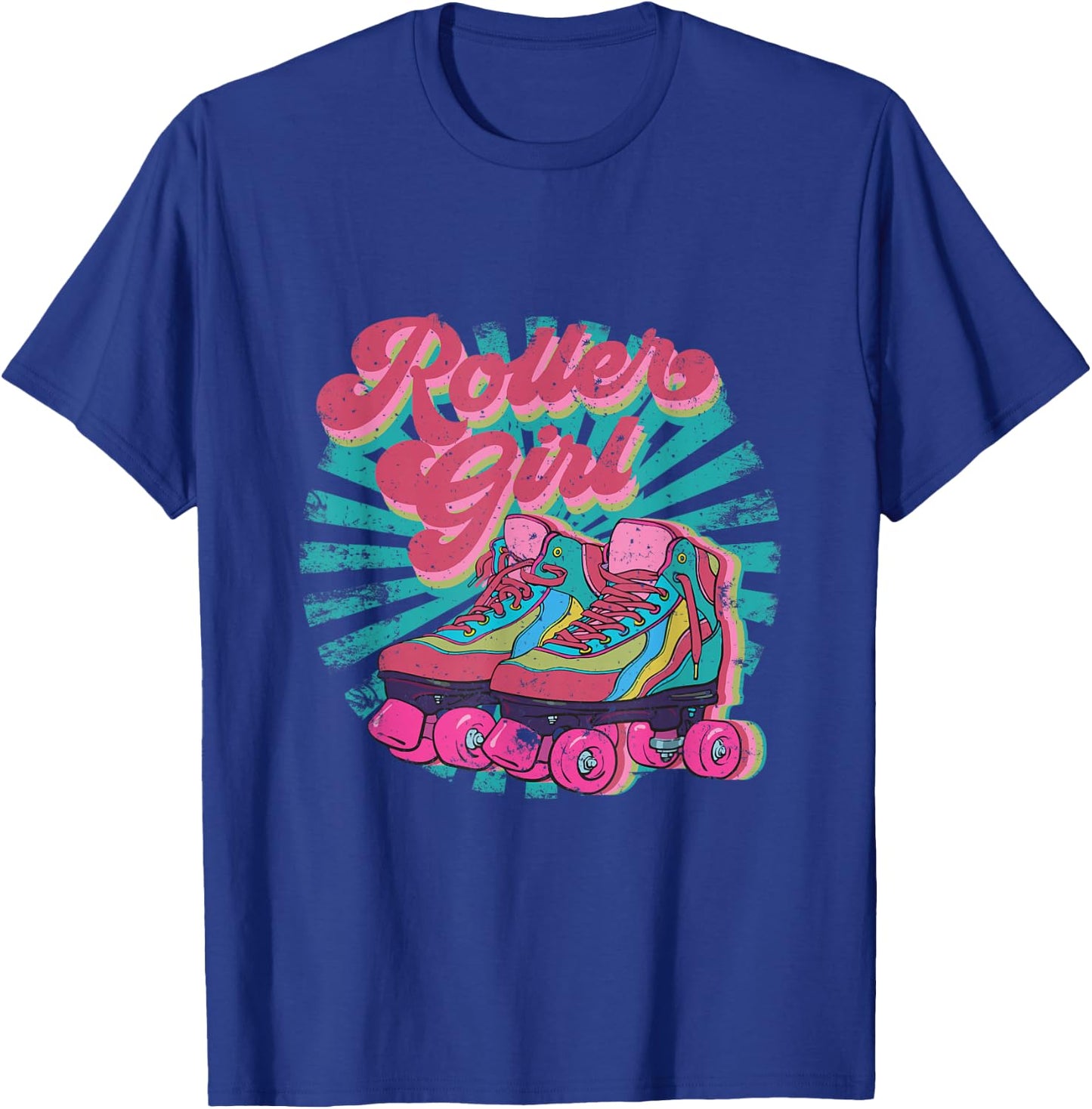 Roller Skate Skating 70s Retro Shirt Gift T-Shirt - T-Shirt | Royal