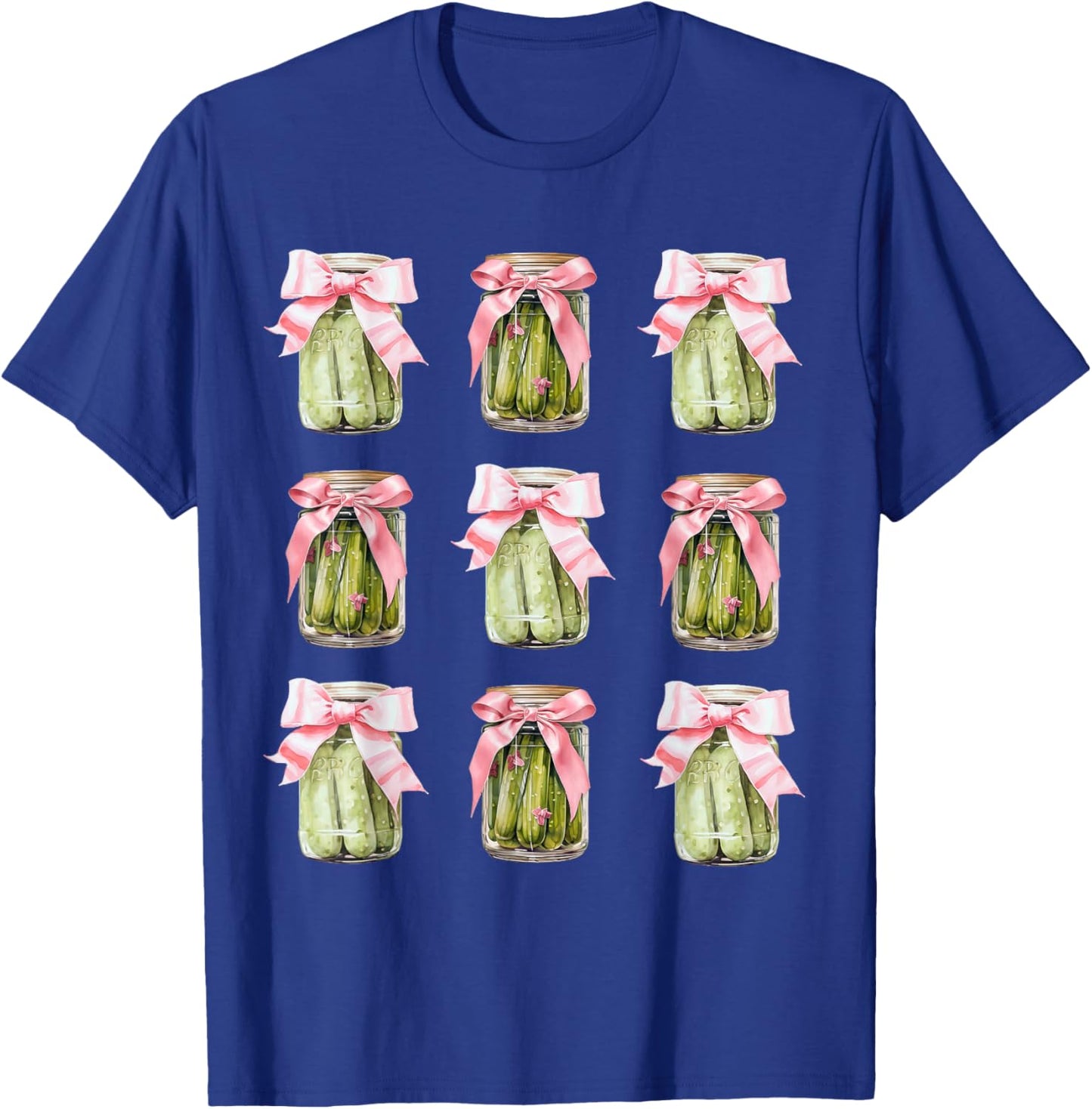 Pickle Jar Women Coquette Bow Pickle Party Birthday Girl T-Shirt - T-Shirt | Royal