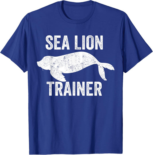 Sea Lion Trainer Animal Tamer Vintage Marine Mammal Trainer T-Shirt - T-Shirt | Royal