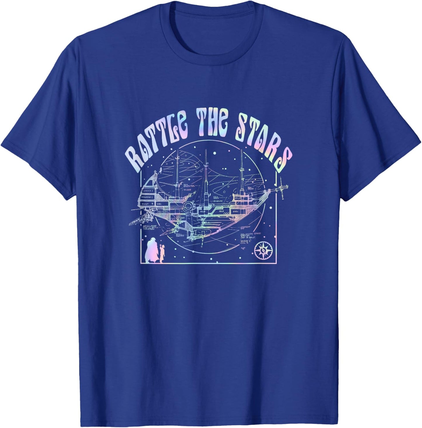 Disney Treasure Planet Vintage Rattle The Stars Rainbow Neon T-Shirt - T-Shirt | Royal
