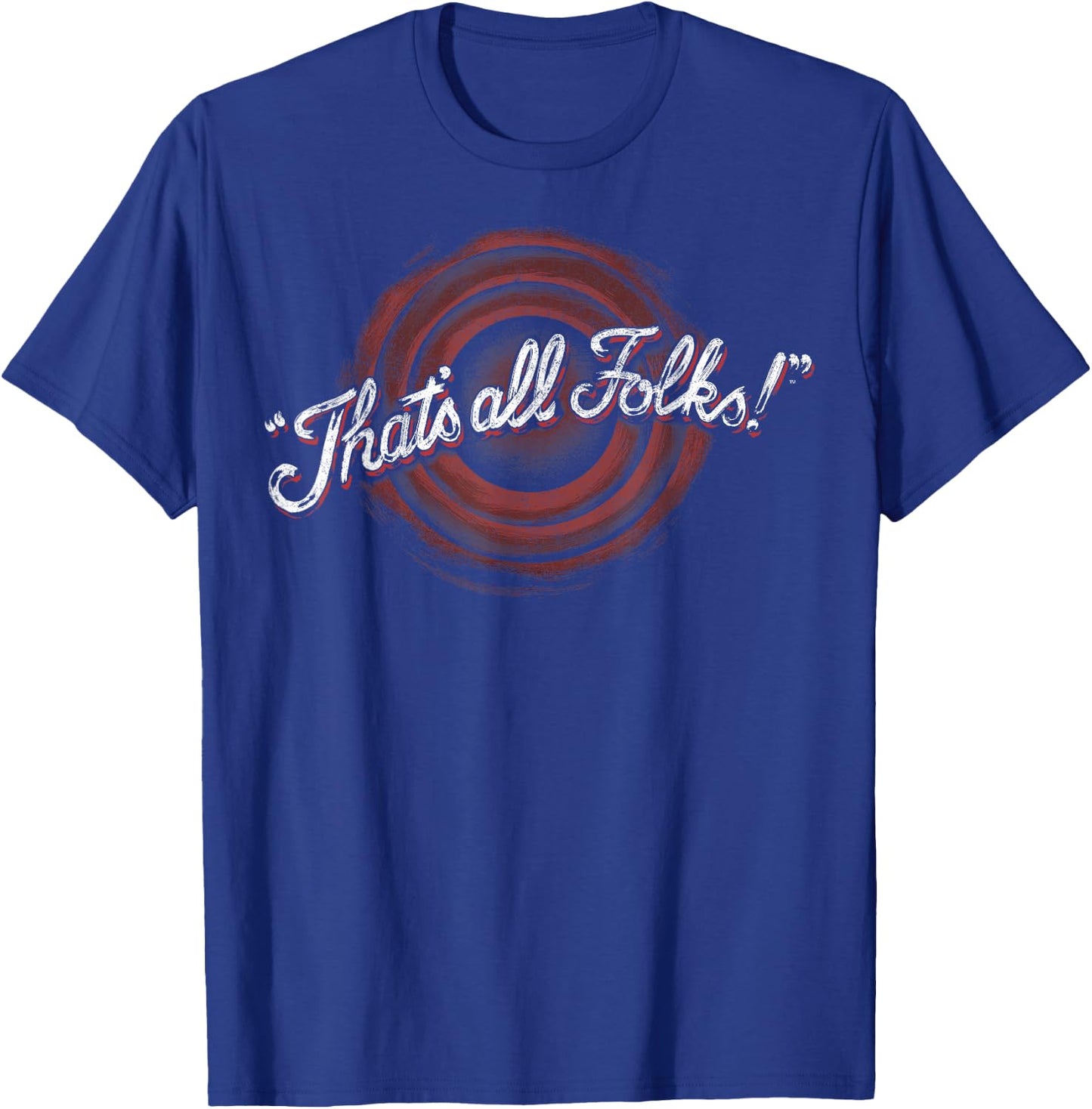Looney Tunes Classic Thats All Folks T-Shirt - T-Shirt | Royal
