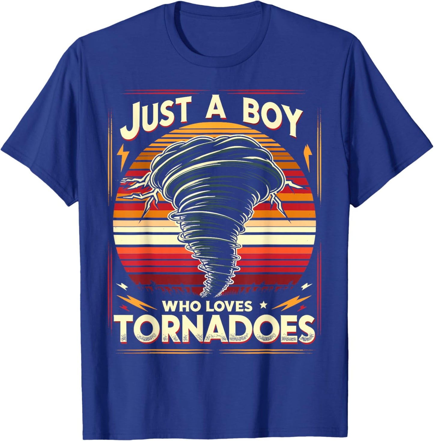 Just a Boy who loves Tornadoes Storm Chaser Meteorology T-Shirt - T-Shirt | Royal