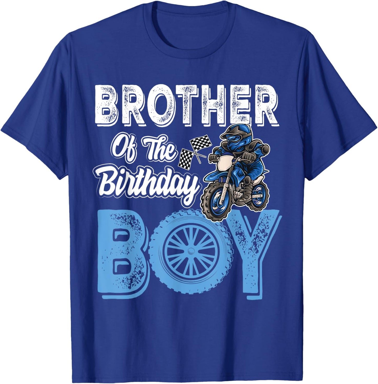 Brother of the Birthday Boy Dirt Bike B-day motocross Party T-Shirt - T-Shirt | Royal