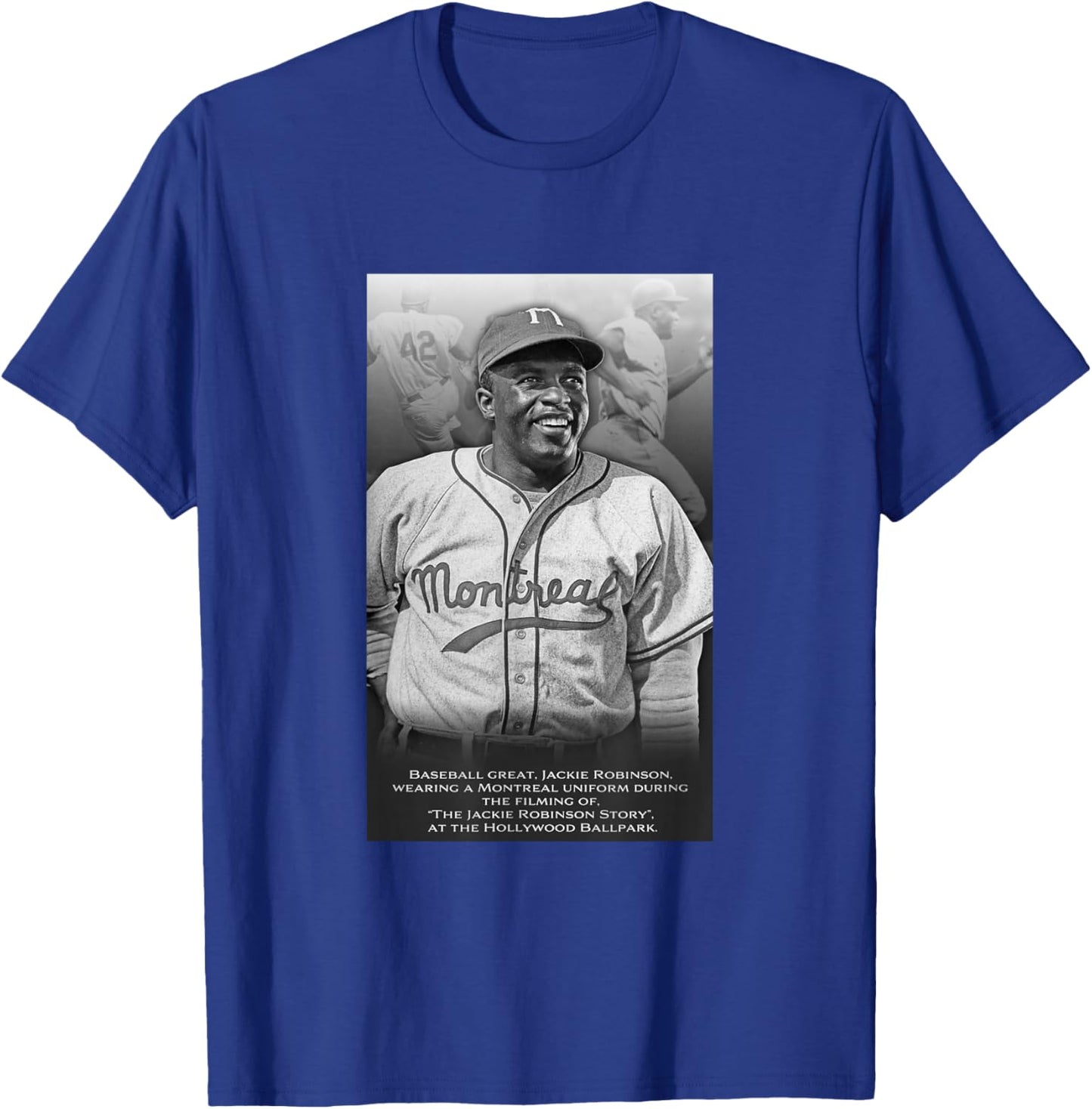 Jackie Robinson_Baseball_030 T-Shirt - T-Shirt | Royal