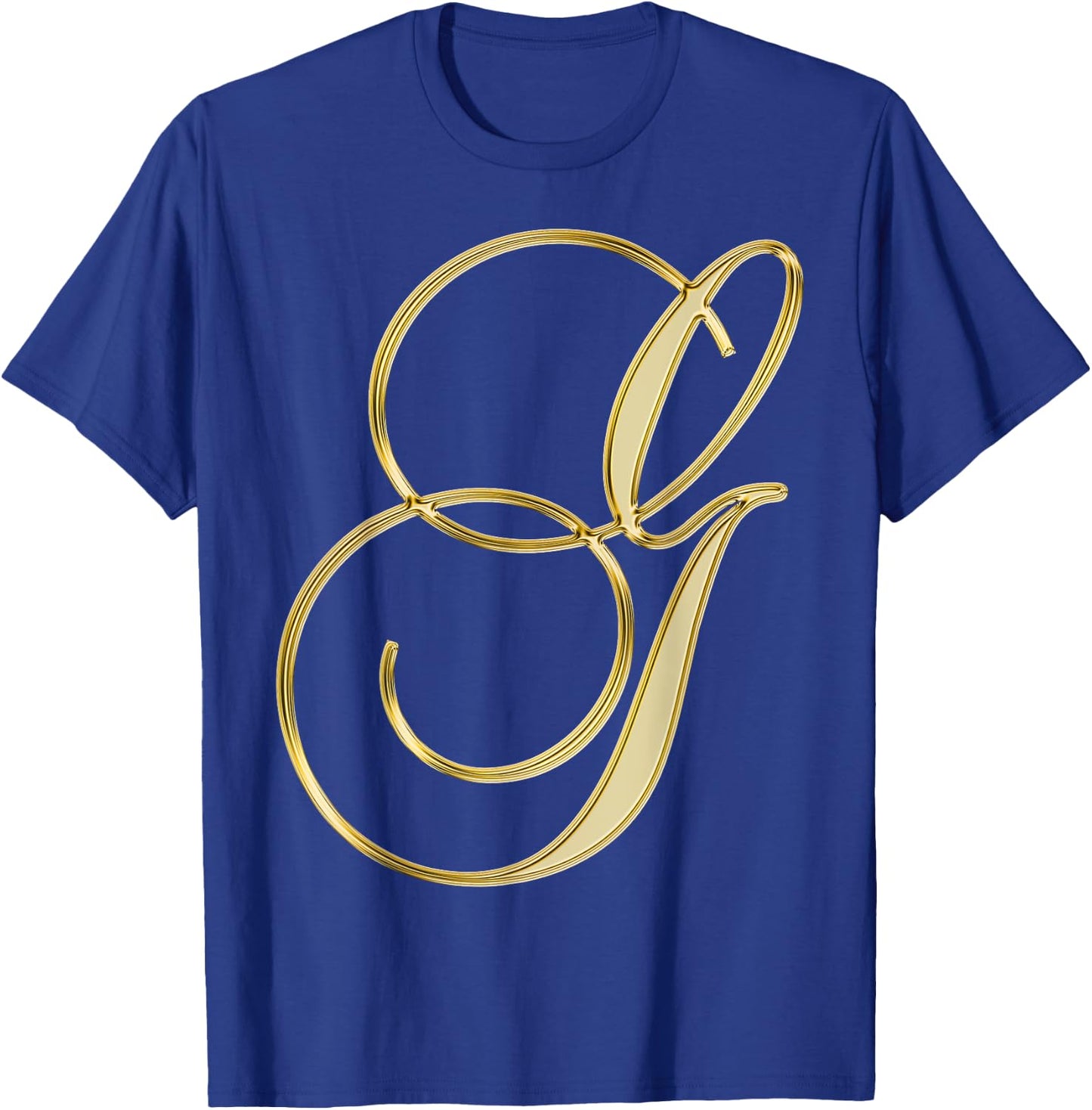 Monogram Initial Letter G T-Shirt - T-Shirt | Royal