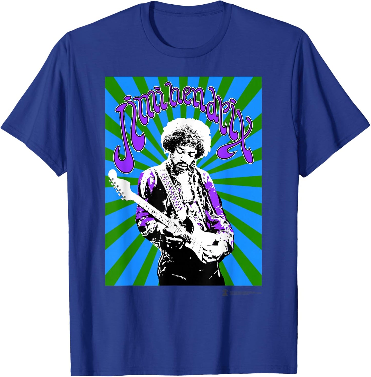 Jimi Hendrix Official Black Spiral T-Shirt - T-Shirt | Royal