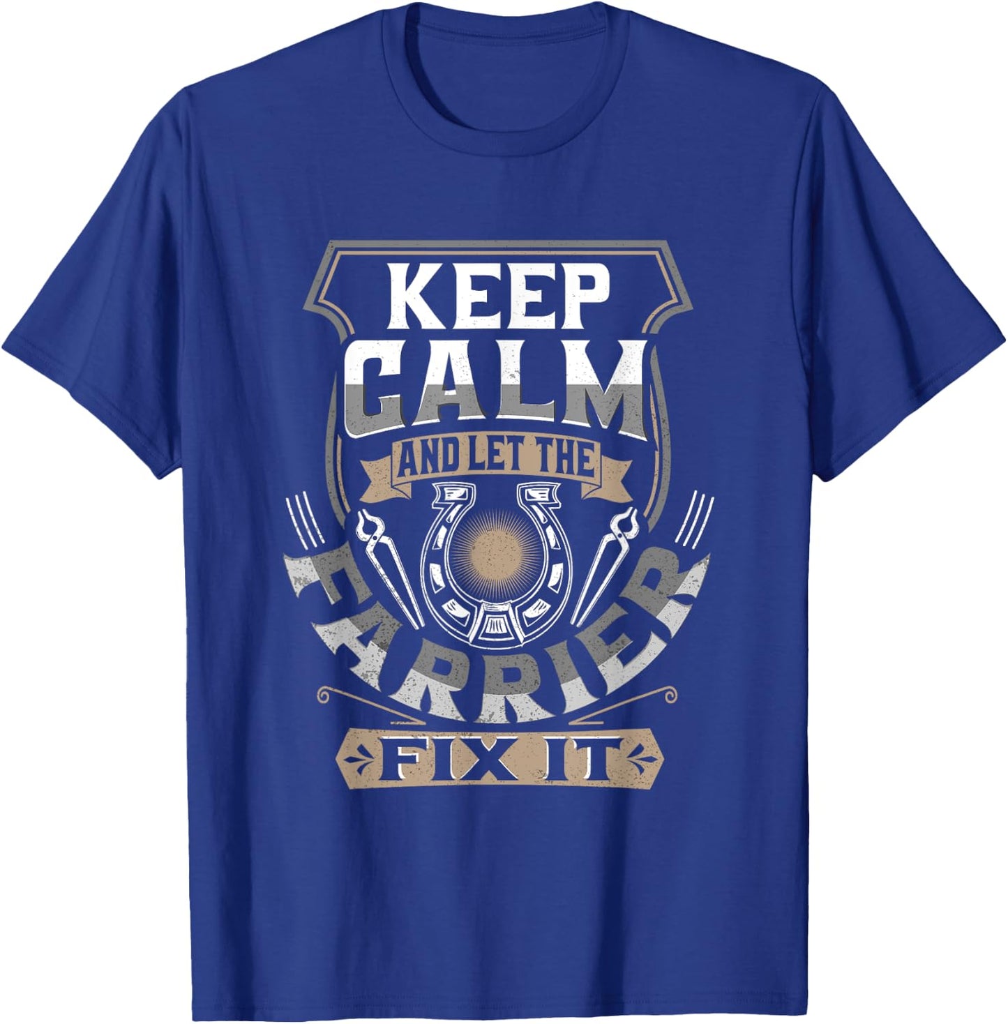 Farrier Gifts Horse Maintenance Horse Shoeing Farrier T-Shirt - T-Shirt | Royal