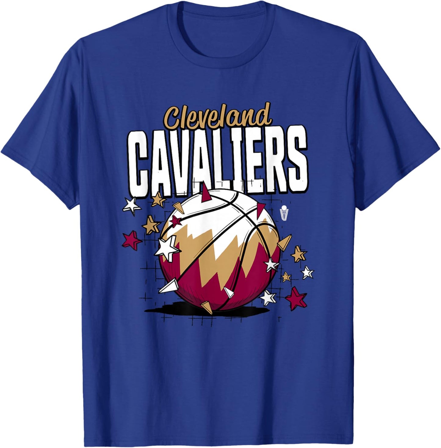 NBA Cleveland Cavaliers Basketball Doodle Stars T-Shirt - T-Shirt | Royal