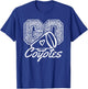 Go Cheer Coyotes Sports Name Gifts Men Women Boy Girl T-Shirt - T-Shirt | Royal