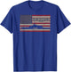 USS Indianapolis LCS-17 Littoral Combat Ship USA Flag T-Shirt - T-Shirt | Royal