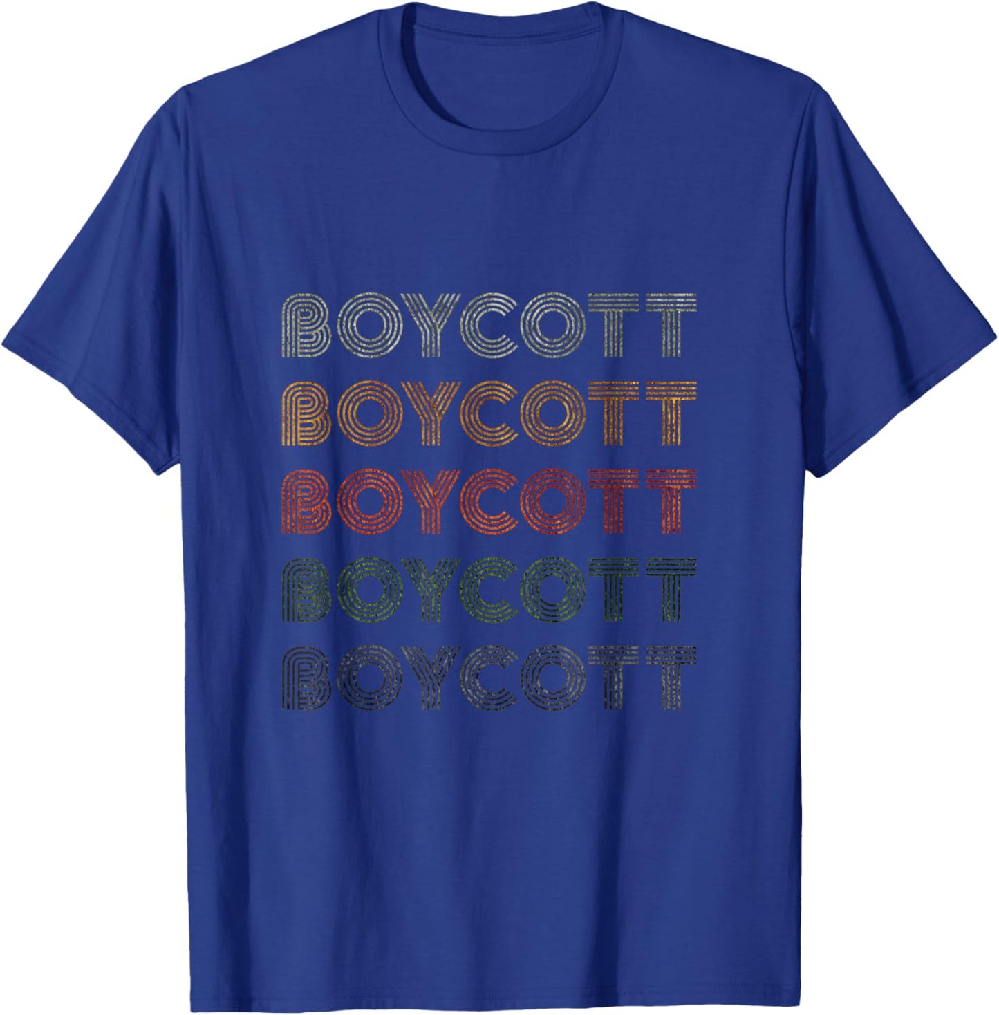 Love Heart Boycott Grunge Vintage Style Black Boycott T-Shirt - T-Shirt | Royal