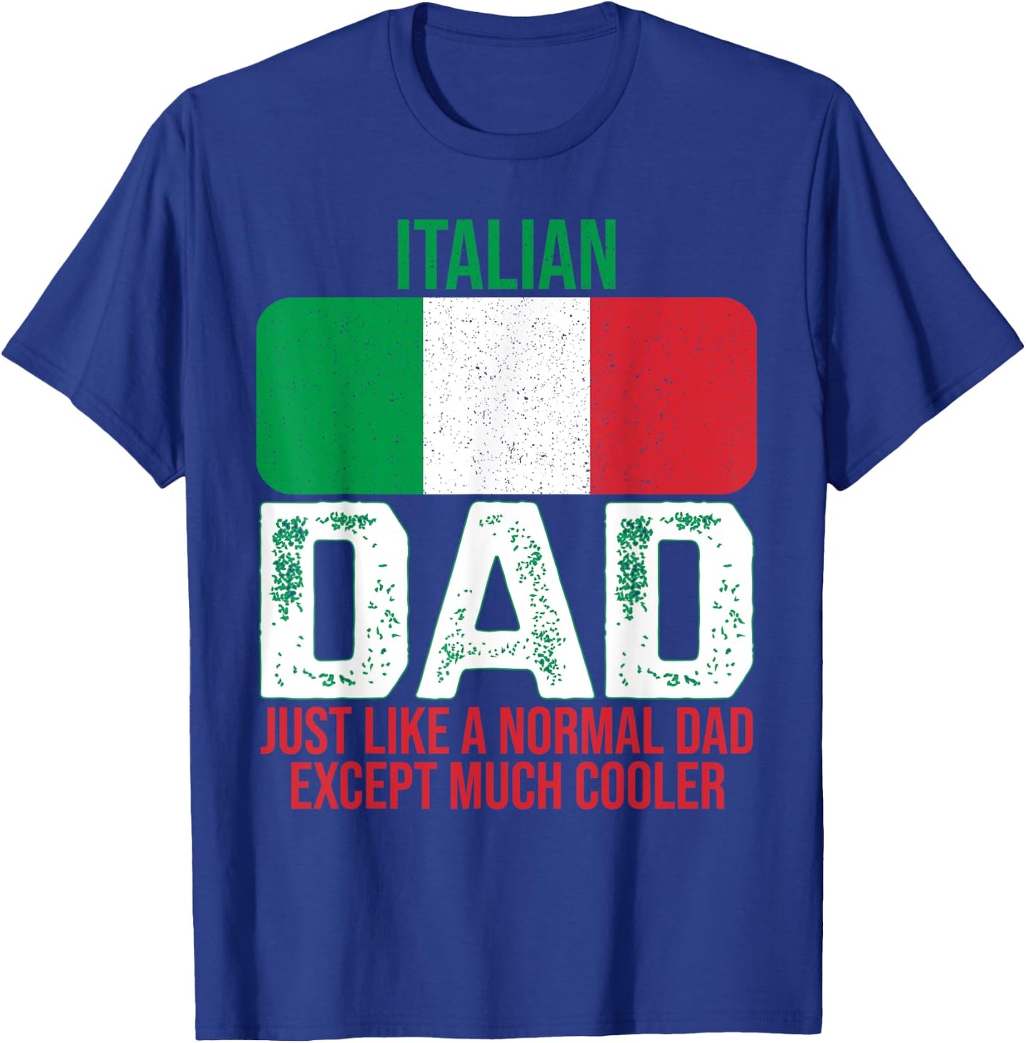 Vintage Italian Dad Italy Flag Design For Father's Day T-Shirt - T-Shirt | Royal