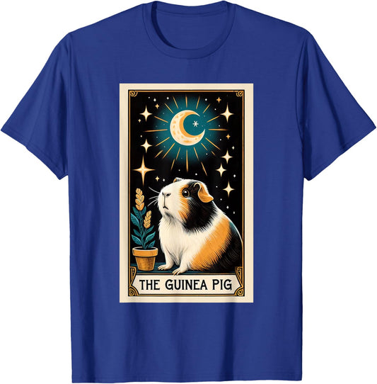 Cute Guinea Pig Tarot Card Star with the Moon Men Women Kids T-Shirt - T-Shirt | Royal