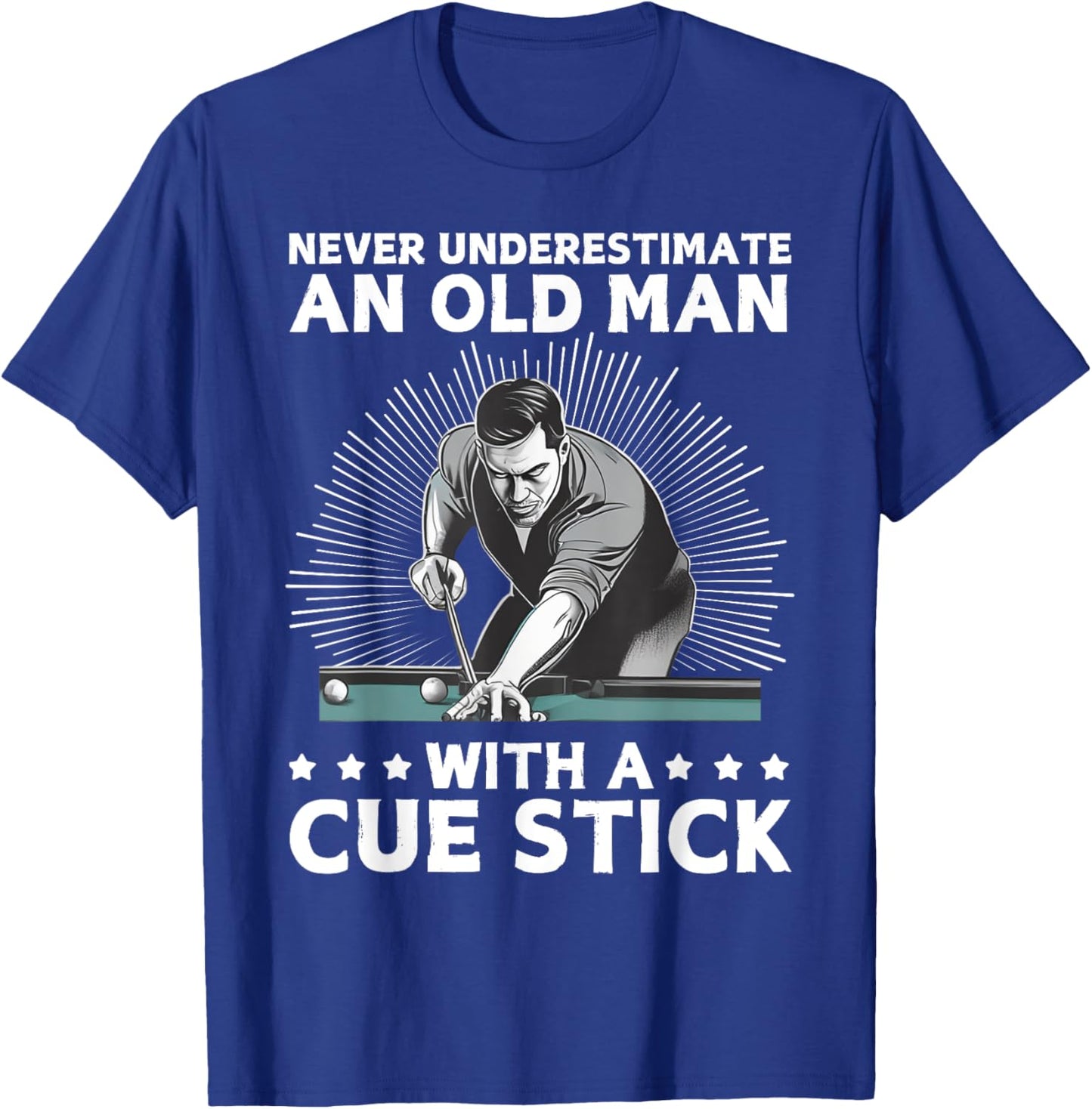 Best Pool Art Grandpa Billiard Player Pool Lover T-Shirt - T-Shirt | Royal