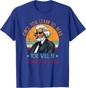Frederick Douglass Quote Vintage Gift Black History Month T-Shirt - T-Shirt | Royal