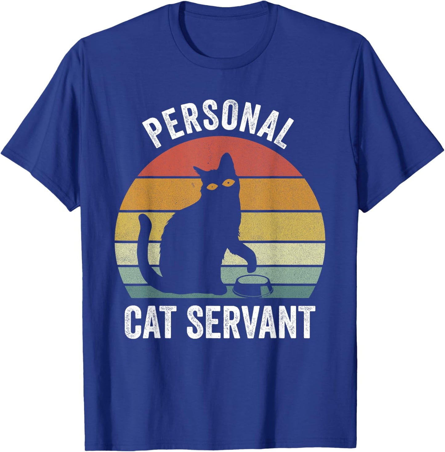 Retro Cat Shirt Black Cat Personal Cat Servant Cat Lover T-Shirt - T-Shirt | Royal