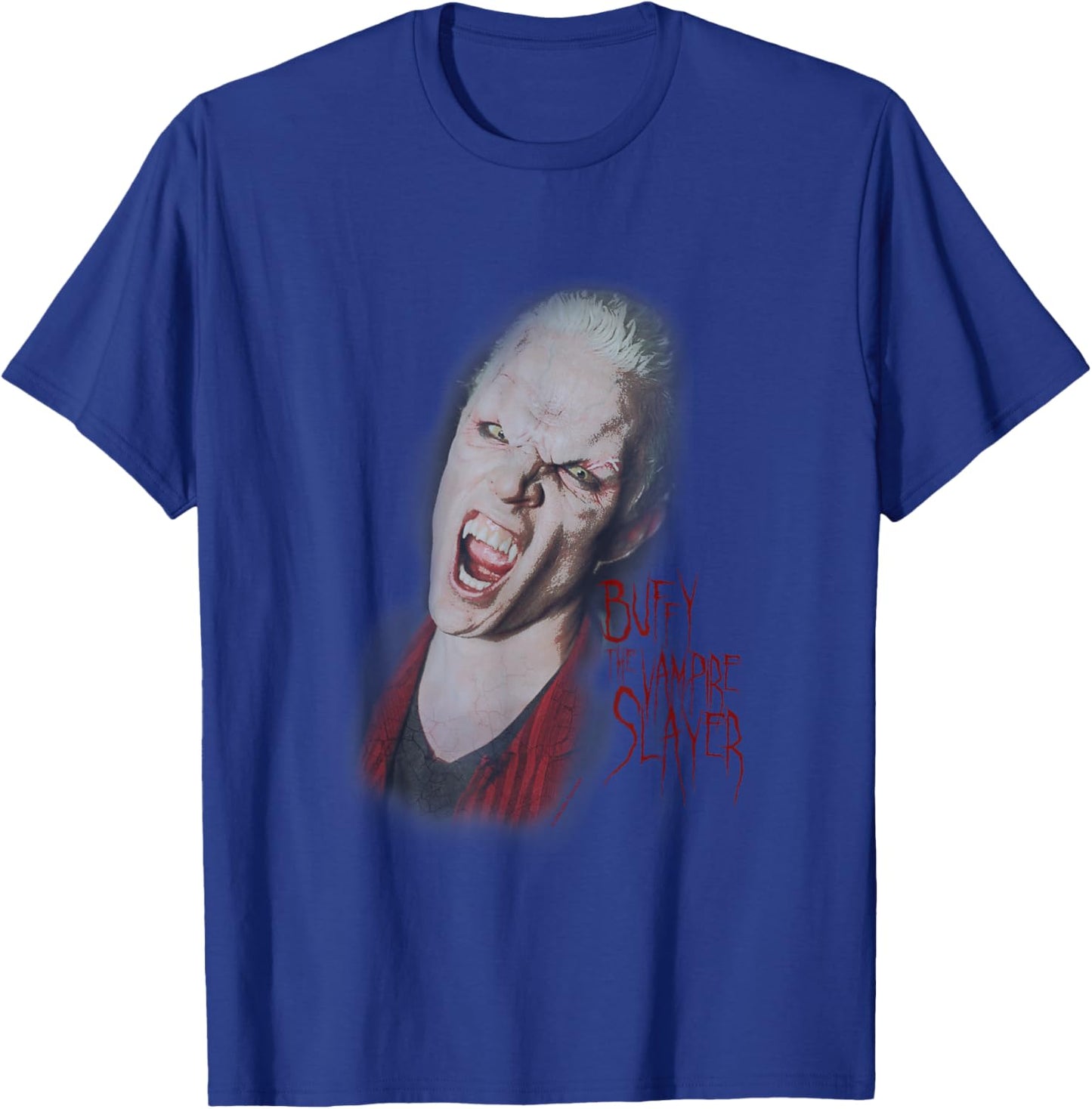 Buffy The Vampire Slayer Spike Vampire Face Closeup Vintage T-Shirt - T-Shirt | Royal