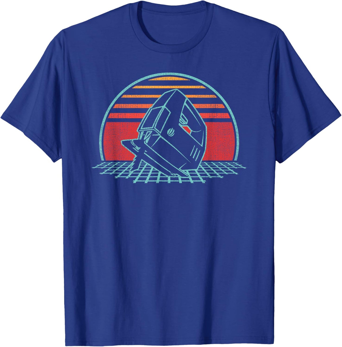Woodworking Carpentry Retro Vintage 80s Style Carpenter Gift T-Shirt - T-Shirt | Royal