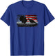 Turkey Hunter - Fun Turkey Hunting Patriotic USA Flag T-Shirt - T-Shirt | Royal