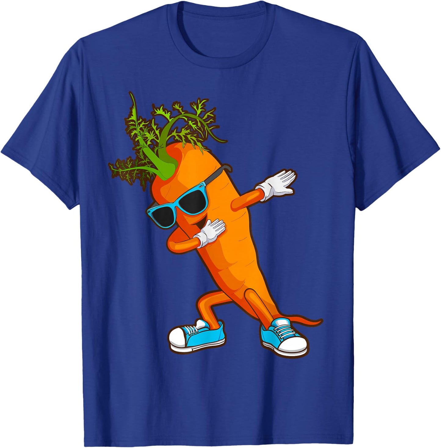 Funny Dabbing Carrot Gift | Cute Vegetable Lover Men Women T-Shirt - T-Shirt | Royal