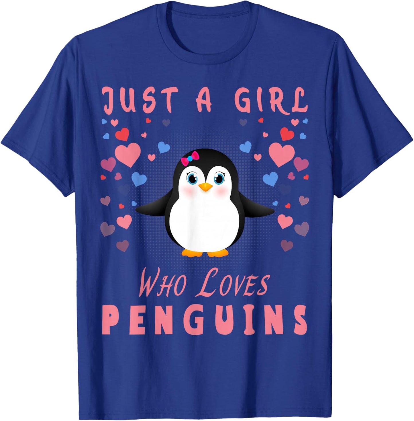 Just a Girl Who Loves Penguins T-Shirt - T-Shirt | Royal