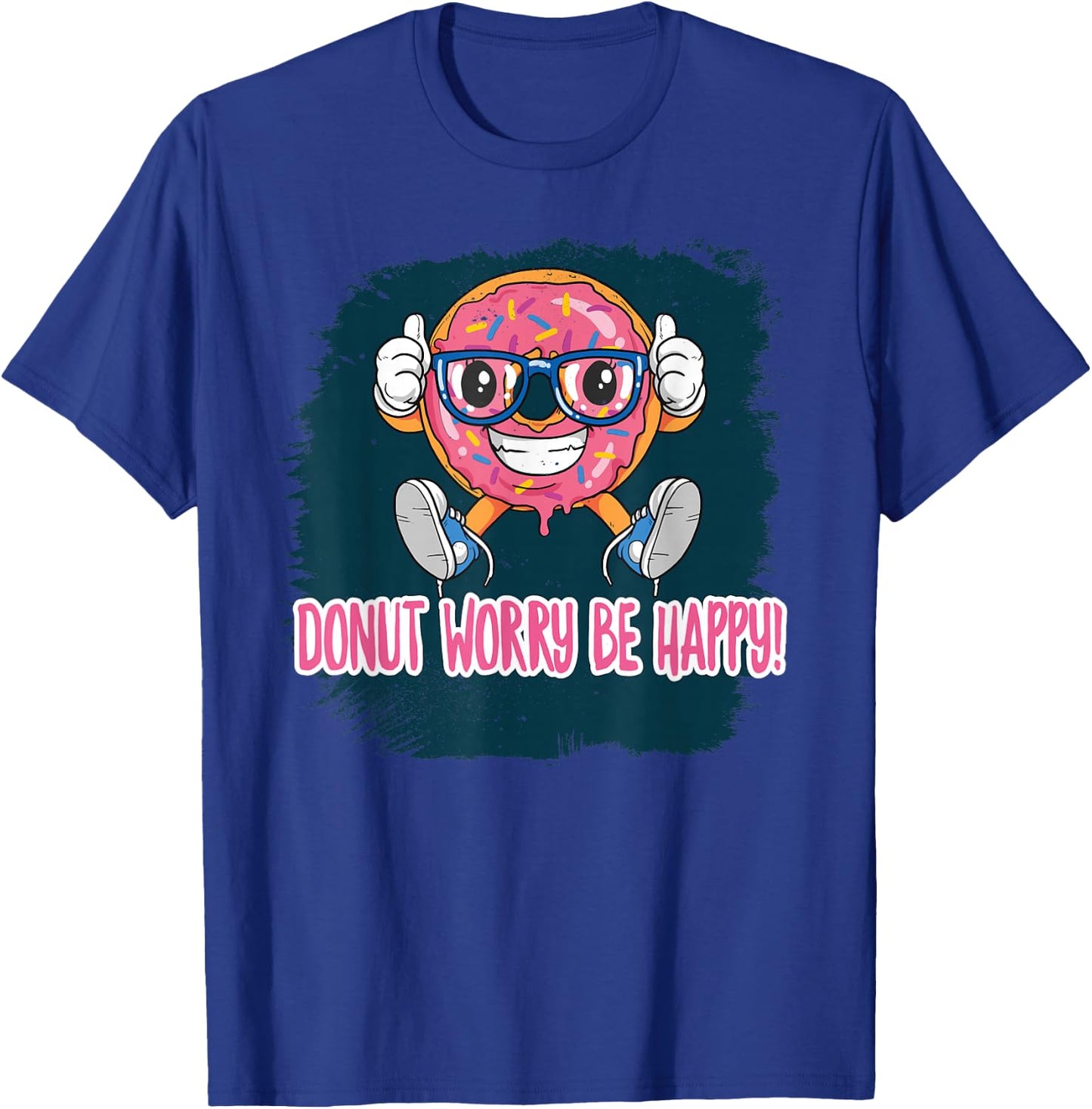 Donut Worry Baker Baking Be Happy Donuts Cook Chef Pun Kids T-Shirt - T-Shirt | Royal