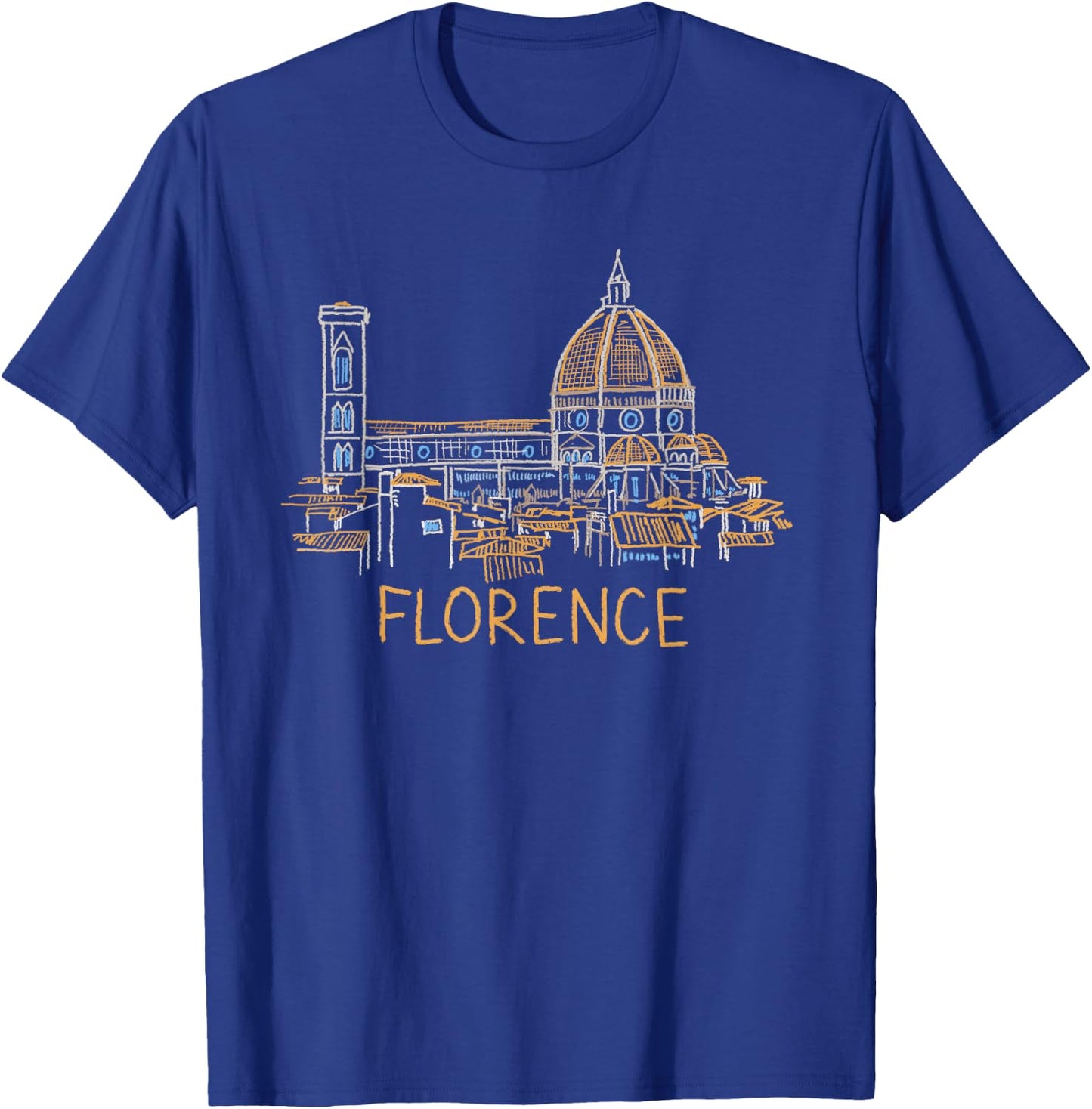 Florence Italy Art Gift Men Women T-Shirt - T-Shirt | Royal