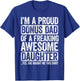 I'm A Proud Bonus Dad of a Freaking Awesome Daughter Shirt T-Shirt - T-Shirt | Royal