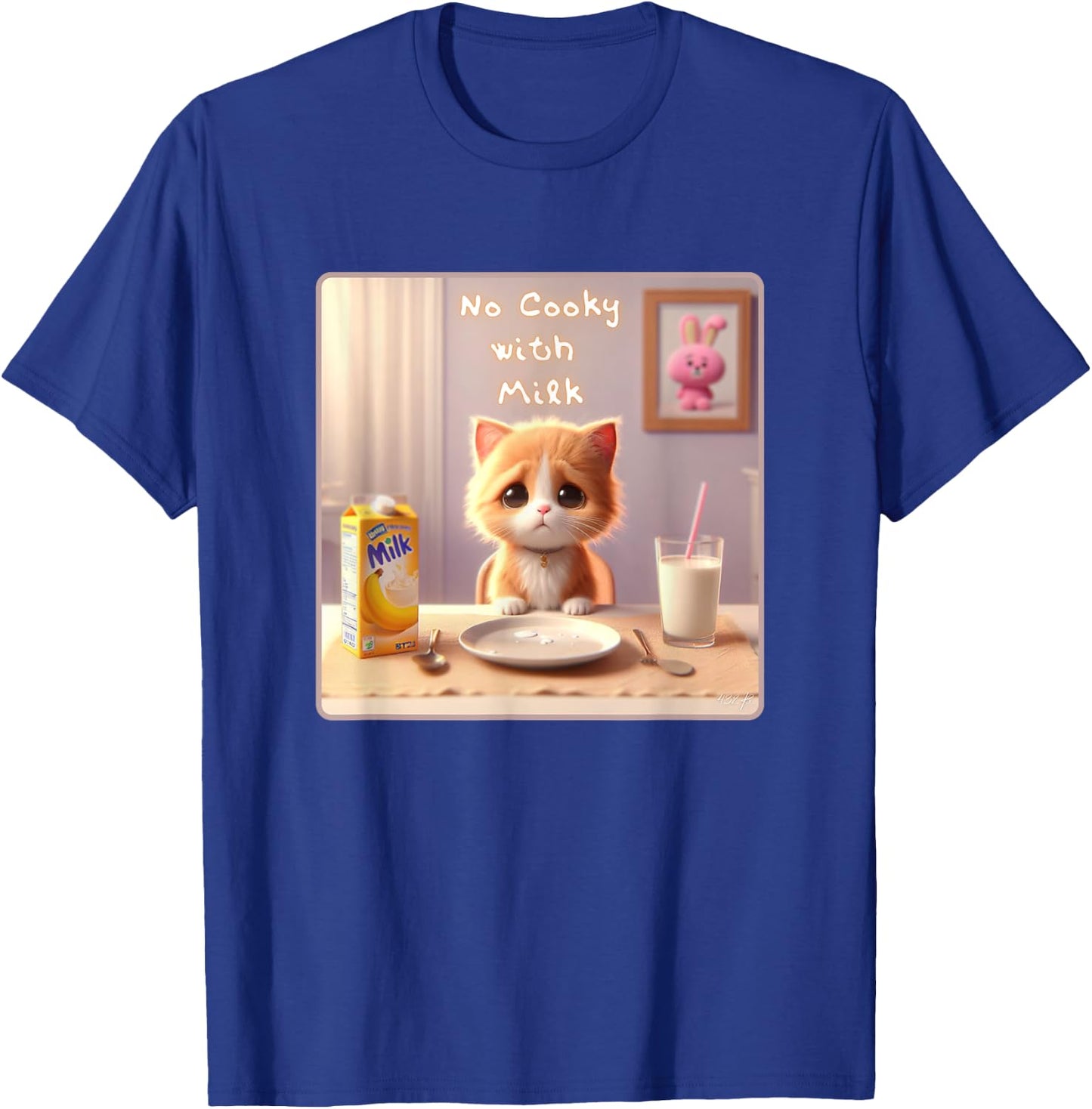 Great Kpop Gift No Cooky with Milk Kitten Banana Milk T-Shirt - T-Shirt | Royal