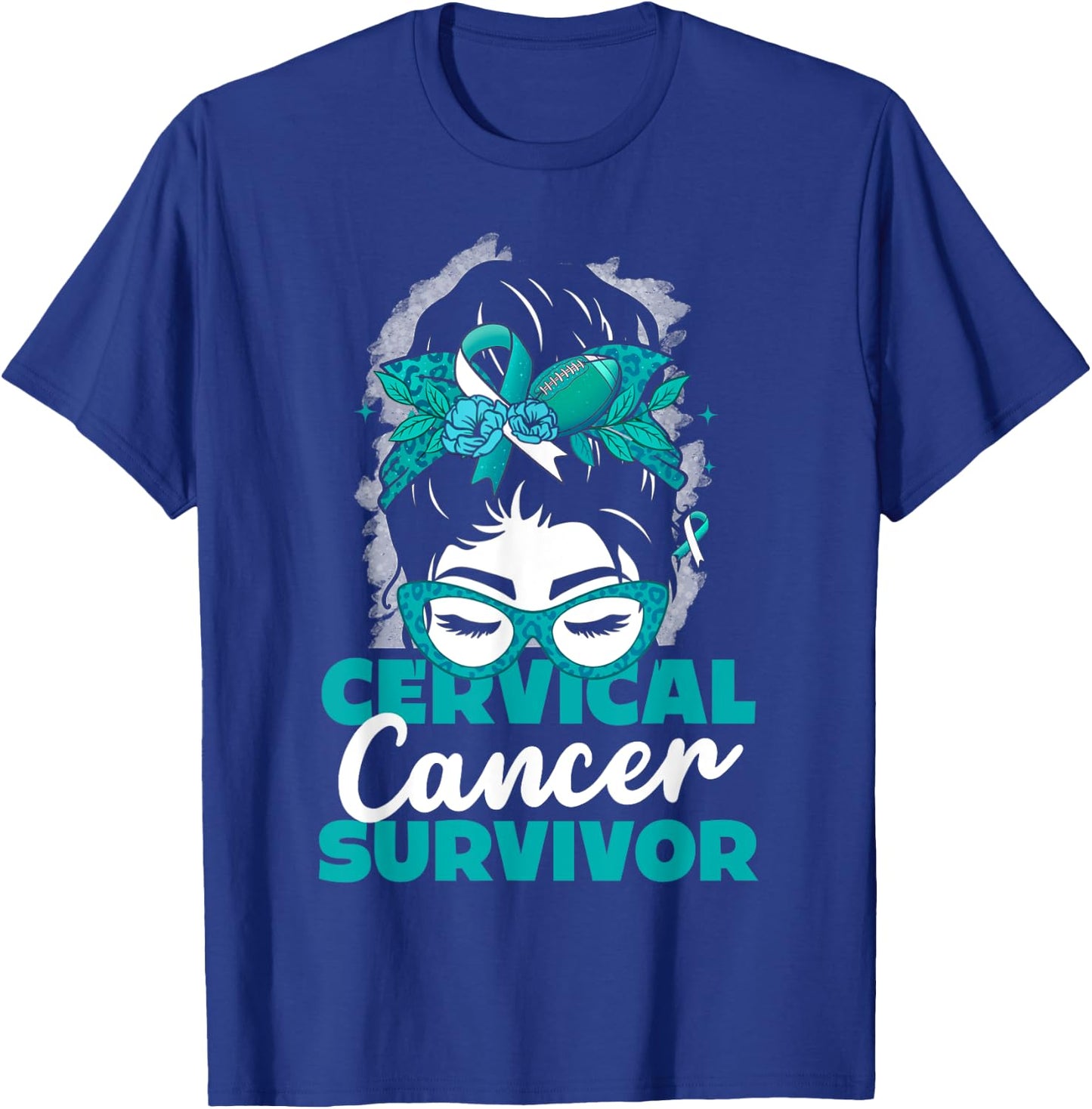 Cervical Cancer Woman Survivor Cervical Cancer T-Shirt - T-Shirt | Royal