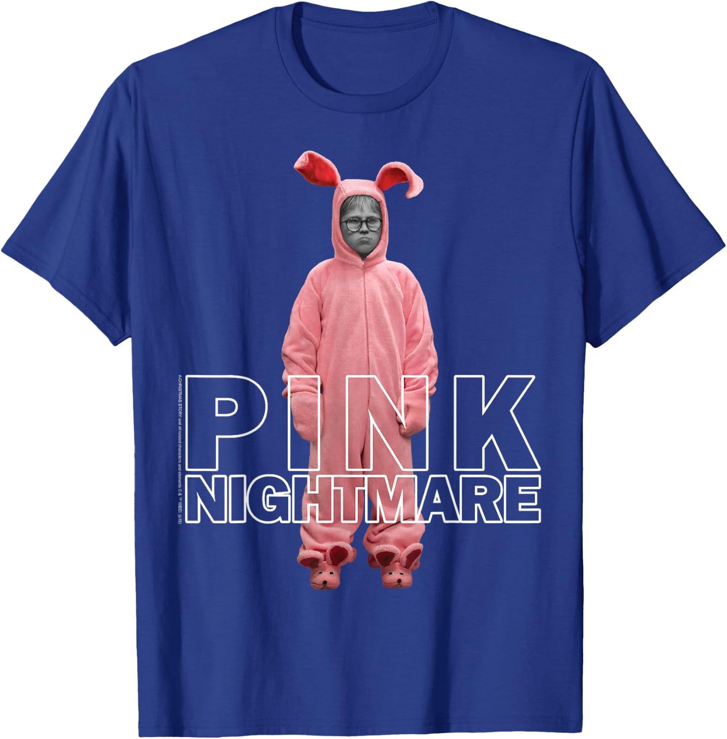 A Christmas Story Ralphie Pink Nightmare Portrait T-Shirt - T-Shirt | Royal