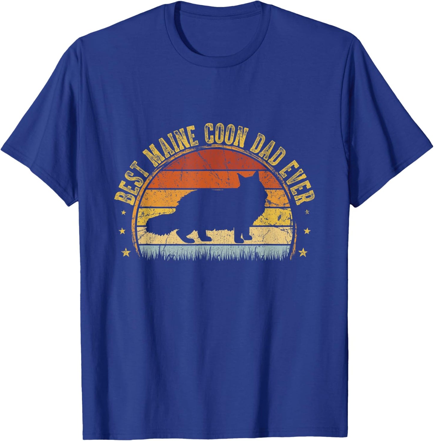 Best Maine Coon Dad Ever Outfit Father's Day Gifts T-Shirt - T-Shirt | Royal