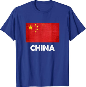 China Flag Shirt | Chinese T-Shirt - T-Shirt | Royal