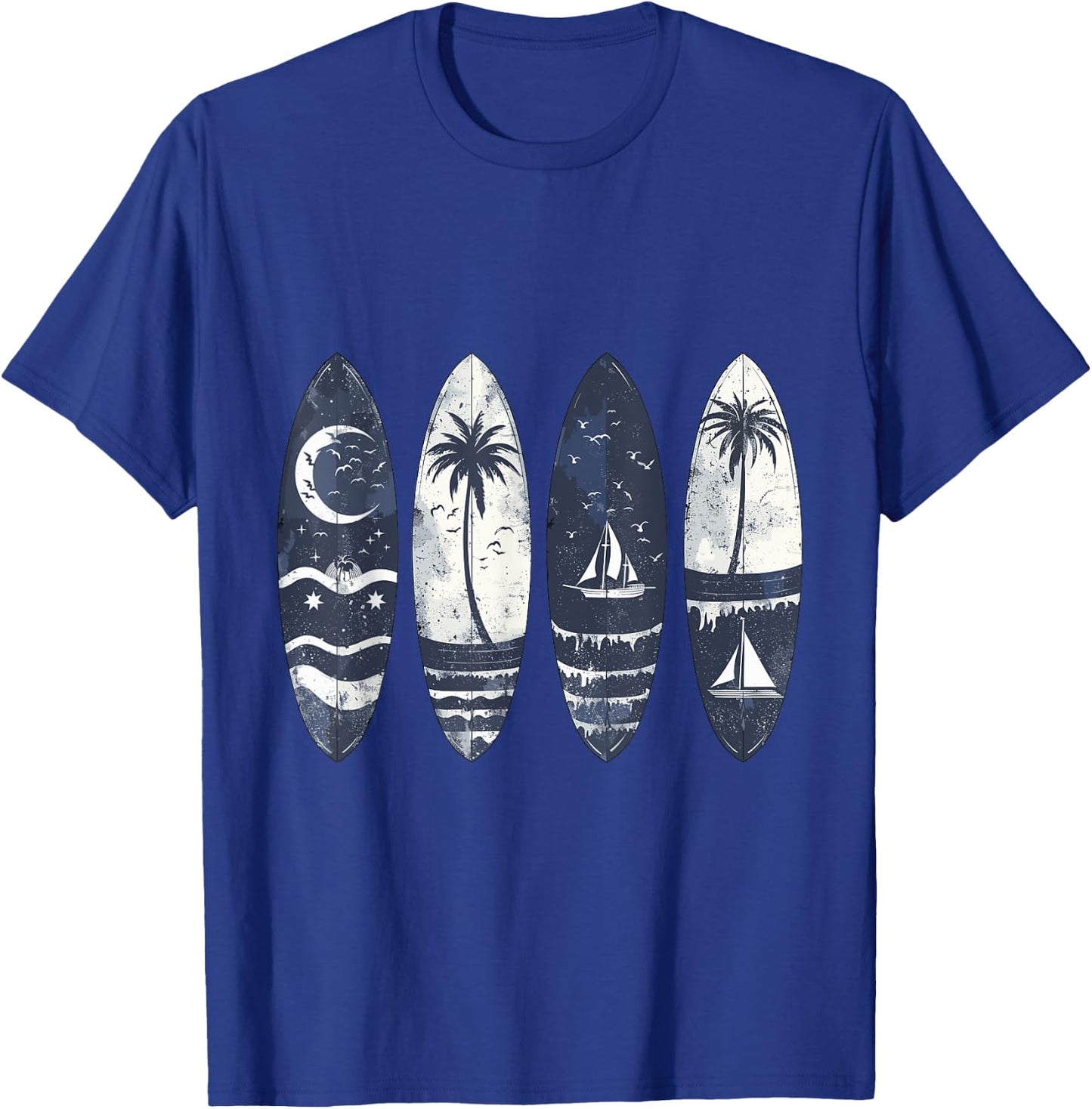 Surfing Surfboard Vintage Classic Retro Surfboarder Surfer T-Shirt - T-Shirt | Royal