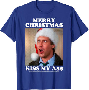 Christmas Vacation Merry Christmas Kiss My A$$ T-Shirt - T-Shirt | Royal