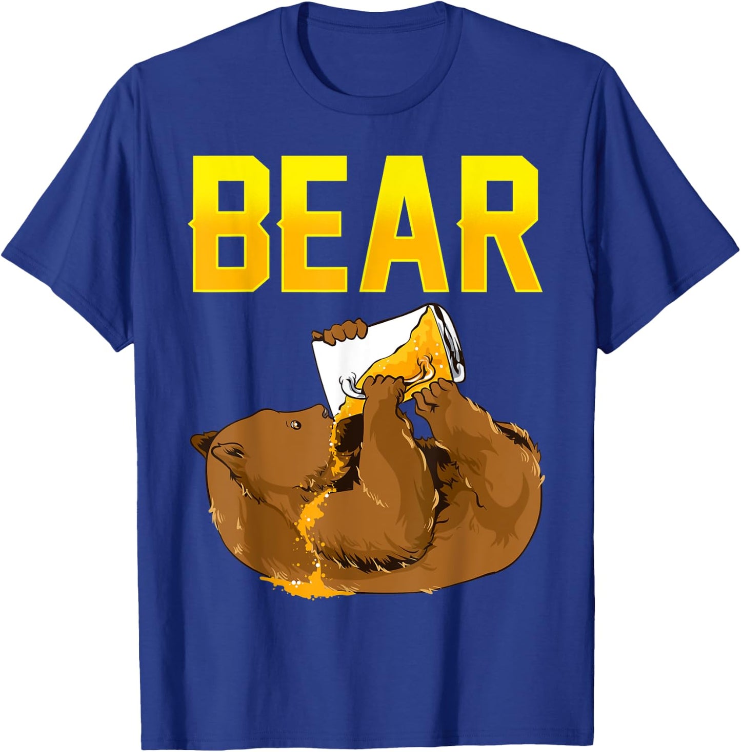 Bear Drinking Beer Funny Bear Pun Beer Lover Gift T-Shirt - T-Shirt | Royal