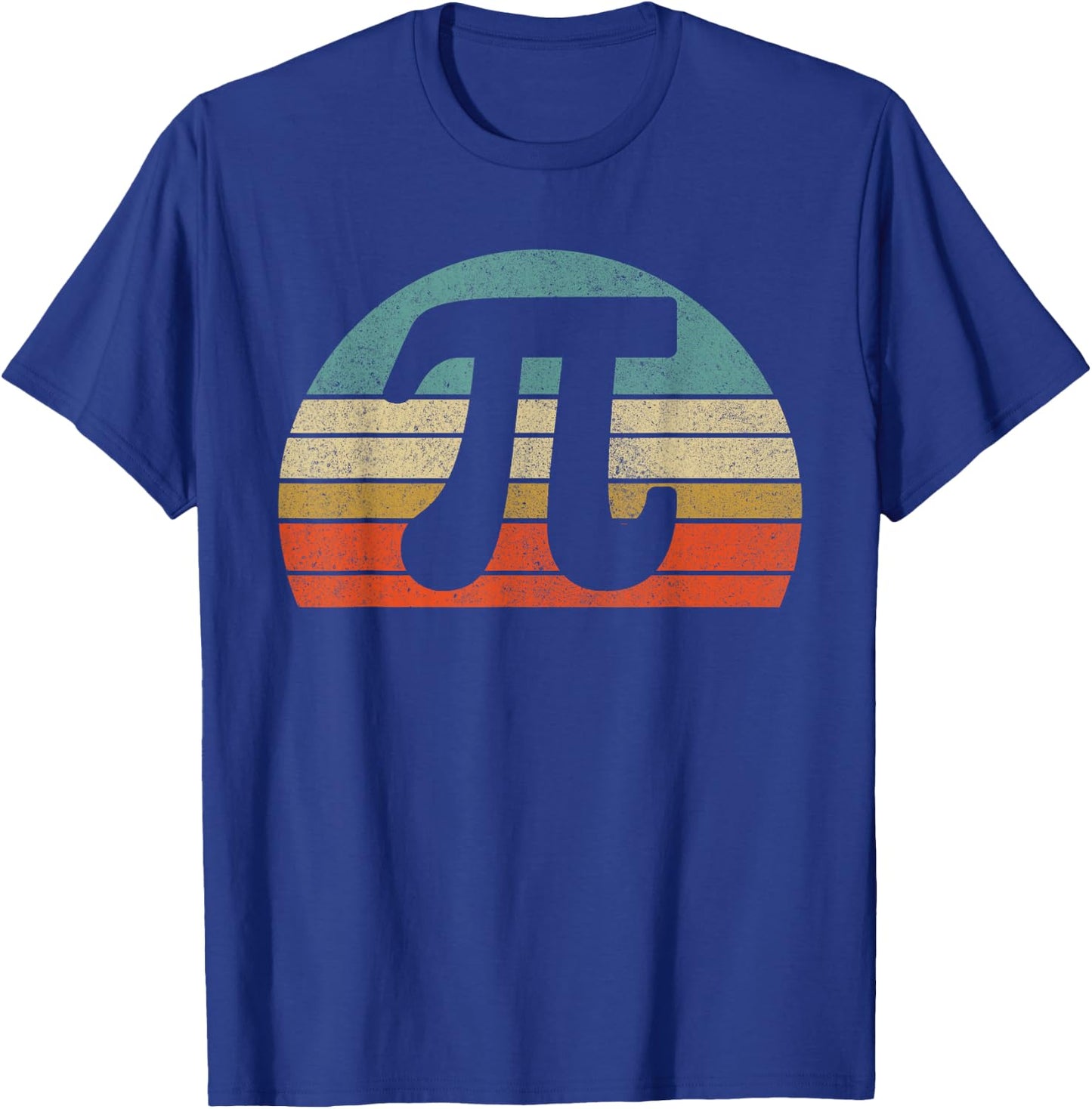 Funny Pi Day Vintage Nerd Geek Pie 3.14 Cute Sunset Diy T-Shirt - T-Shirt | Royal