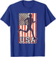 USA Running Track & Field Team American Flag Runner T-Shirt - T-Shirt | Royal