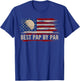 Vintage Best Pap By Par American Flag Golf/Golfer Gift Kids Men T-Shirt - T-Shirt | Royal
