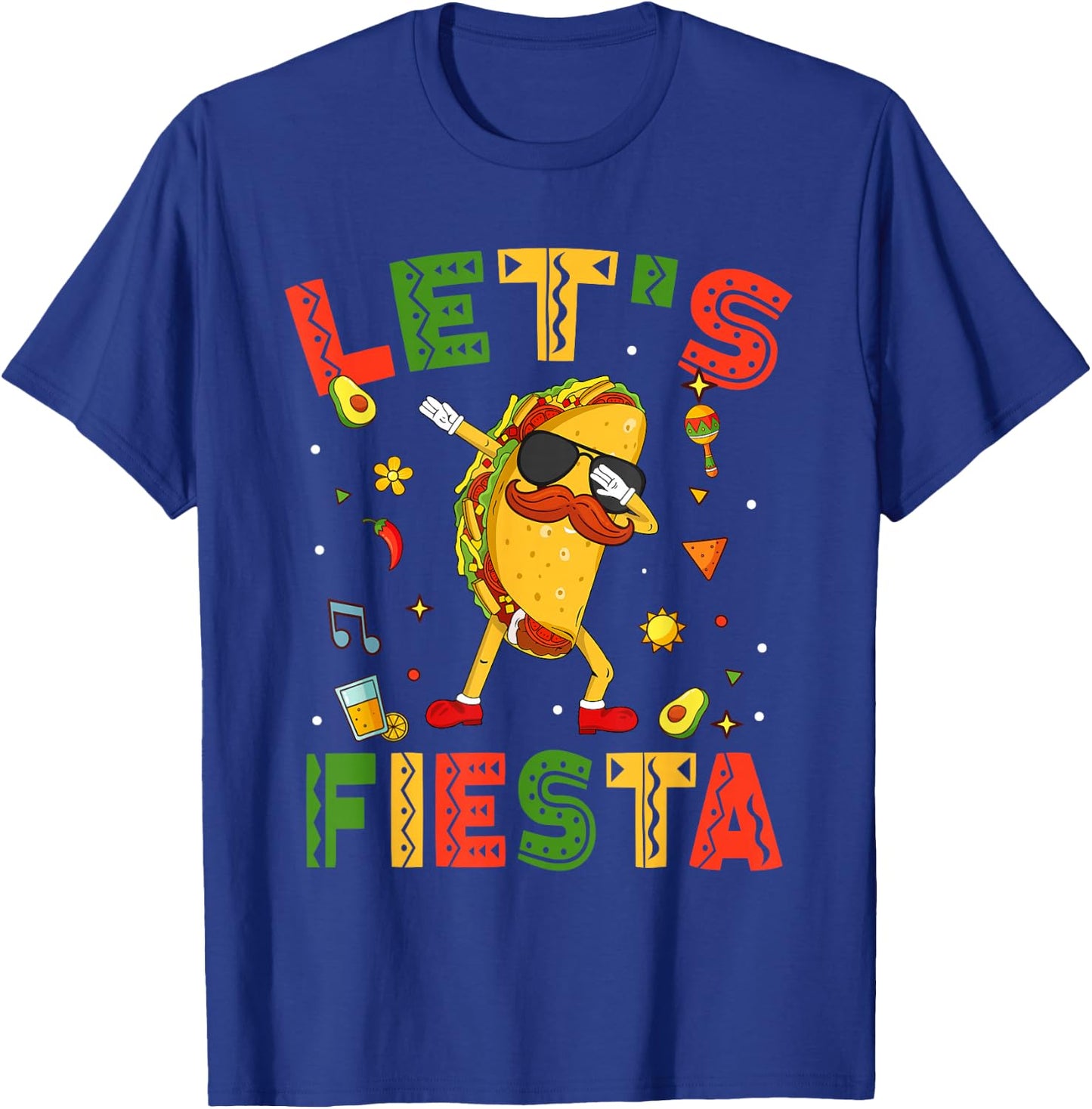 Let's Fiesta Tacos Dabbing Cinco De Mayo Mexican Dab Boy Kid T-Shirt - T-Shirt | Royal