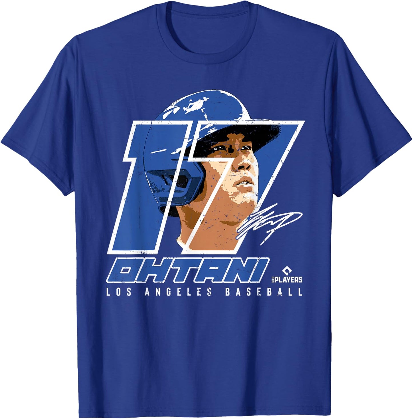 Silhouette Shohei Ohtani Los Angeles MLBPA T-Shirt - T-Shirt | Royal