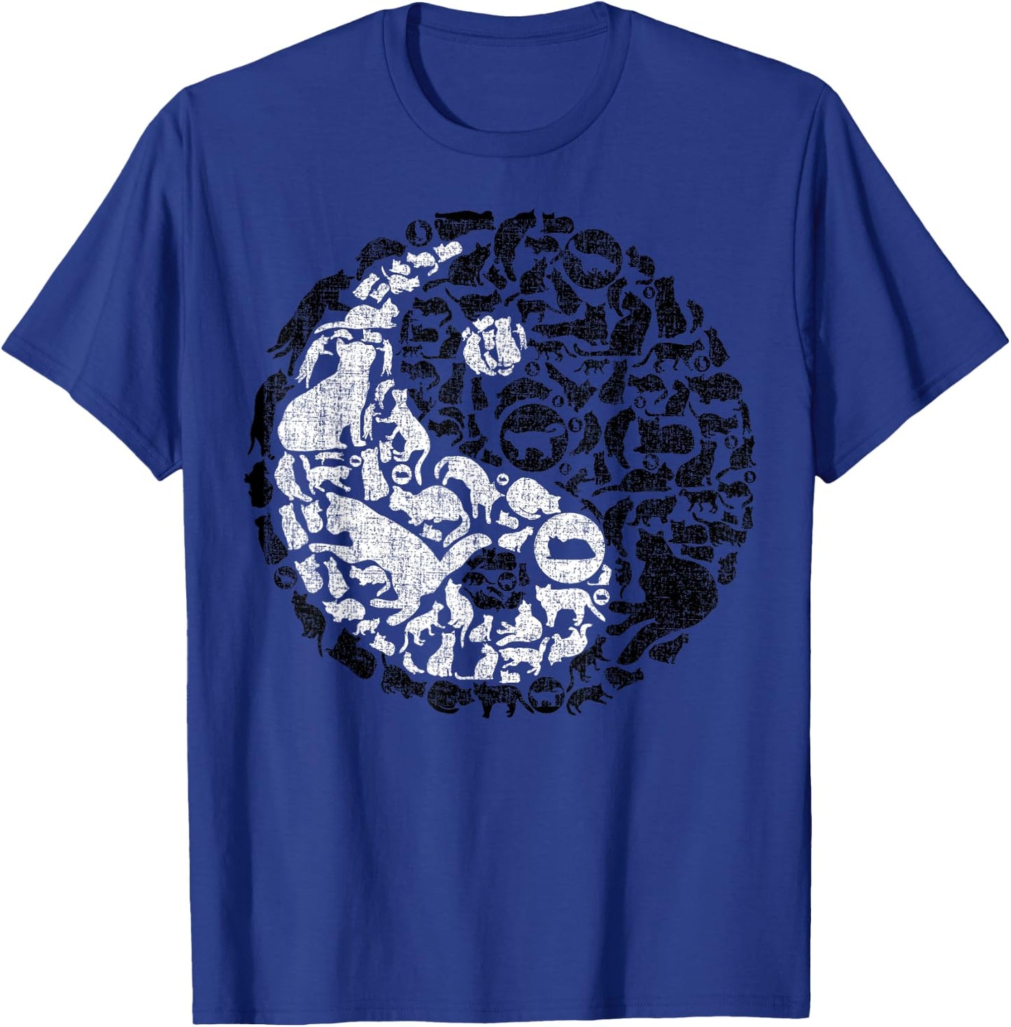 Yin Yang Symbol Pilates Yoga Cat Cats Kitten Lover T-Shirt - T-Shirt | Royal