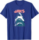 Jaws Distressed Poster Art T-Shirt - T-Shirt | Royal